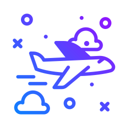 Airplane flight icon