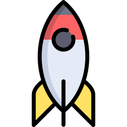 Rocket ship launch icon