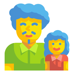 Father and daughter icon