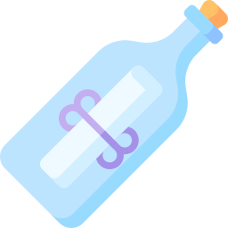 messaggio in una bottiglia icona