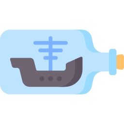 barco en una botella icono
