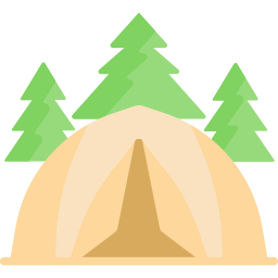 Camping tent icon