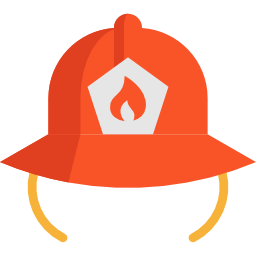 Firefighter helmet icon
