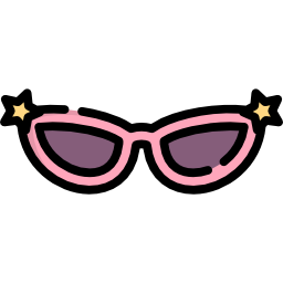 Cat eye glasses icon