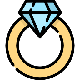 bague de diamant Icône