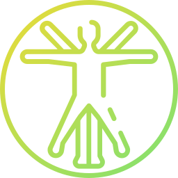 Vitruvian man icon