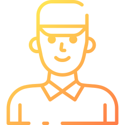 Delivery man icon