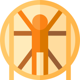 Vitruvian man icon