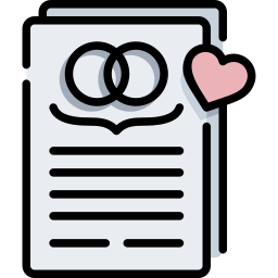 Wedding contract icon