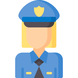 femme policier Icône