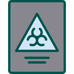 Biohazard sign icon