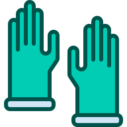 Protective gloves icon