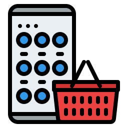 Shopping online icon