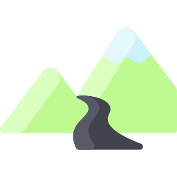 camino de la montaña icono