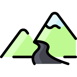 strada di montagna icona