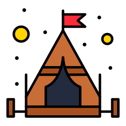 Camping tent icon