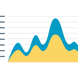 gráfico de líneas icono