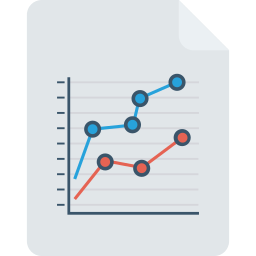 gráfico de linha Ícone