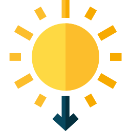 puesta de sol icono