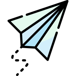 aereo di carta icona