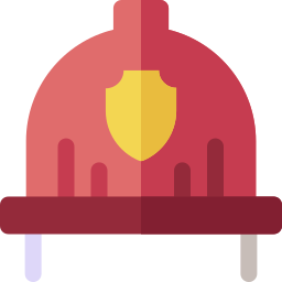 Firefighter helmet icon