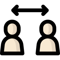 riduzione dei contatti icona