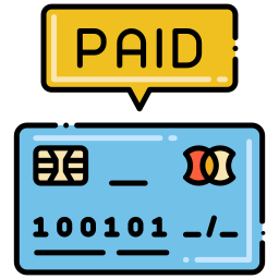 betaal met een kaart icoon