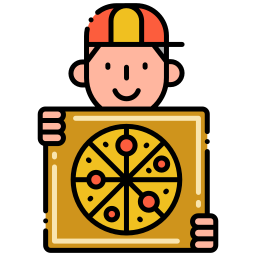 Delivery man icon