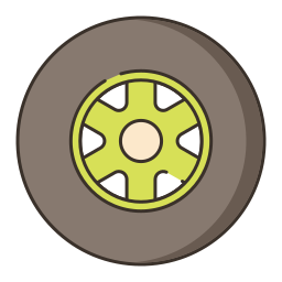 rodas de pneu Ícone