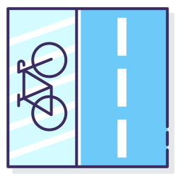 piste cyclable Icône