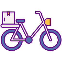 bicicleta de entrega icono