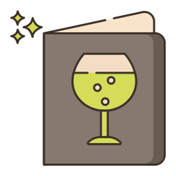 carta de vinhos Ícone