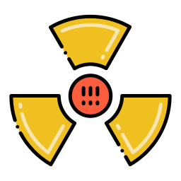 Radiation sign icon