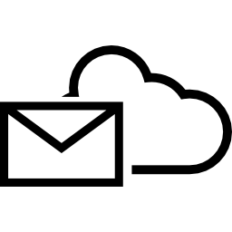 Mail on cloud icon