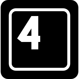 숫자 4의 키보드 키 icon