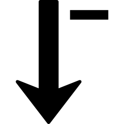 classifique o símbolo de seta para baixo com um sinal de menos Ícone