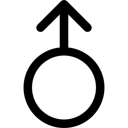 上向きの矢印が付いた円の輪郭 icon