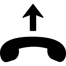 Phone pick up sign icon