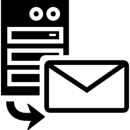 download della posta dal simbolo del server per l'interfaccia icona