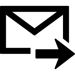 pulsante di inoltro della posta icona