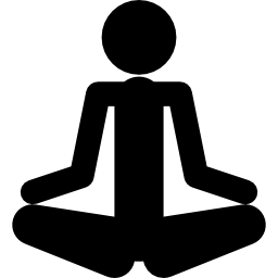 silhouette de personne en posture de méditation dans le spa Icône