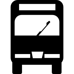 autobus vista frontale icona