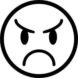 Angry emoticon face icon