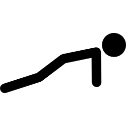 stickman-variant die push-ups doet icoon