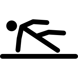 ginnasta in equilibrio dal pavimento icona