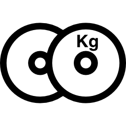 ronde gewichten in kilogram icoon