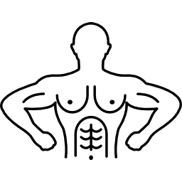 variante de contorno de gimnasta masculino icono