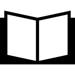 open boekvariant met silhouet icoon