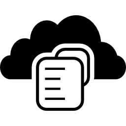 file con dati su cloud storage icona