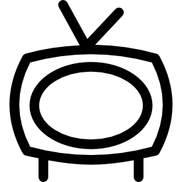 Vintage type television outline icon